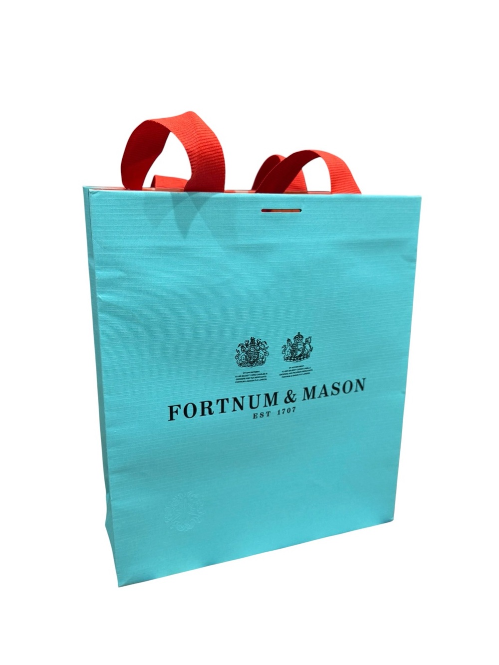 Fortnum & Mason Empty Turquoise  Gift Bag New